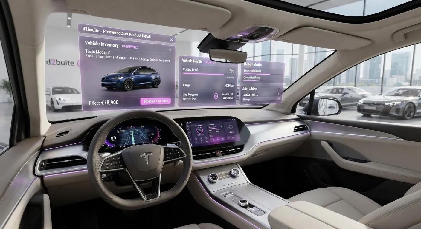 PreownedCars — AI Valuation Agent automated business dashboard interface
